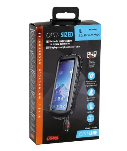 OPTI-CASE" Universeel Smartphone OPTI-SIZED L 80x165mm